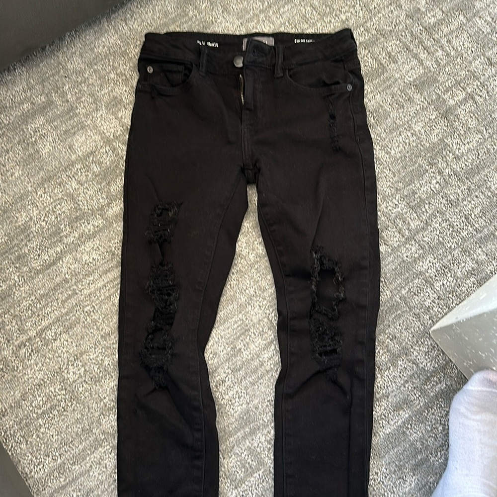 Barely work DL black ripped jeans